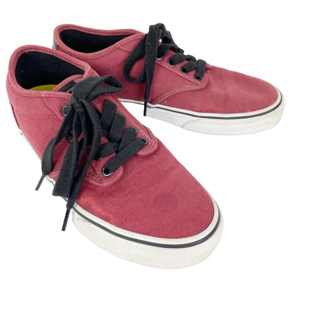 Vans Men's Sz 7.5 Maroon Red Otholite Skater Lace Up Shoes